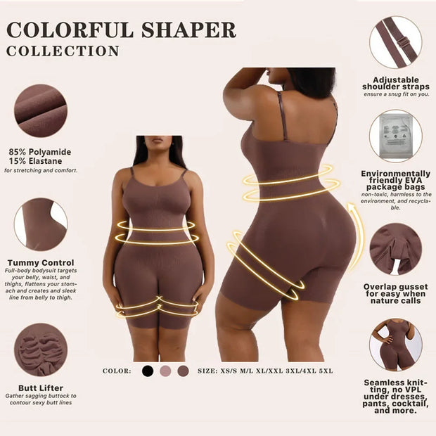 KacyBelle Full Body Shaper: Seamless Design, Tummy Control & Firm Shaping