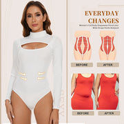 KacyBelle Open Pore Bodysuit: High-Neck Design, Tummy Control & Breathable