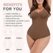 KacyBelle Sculpting Thong Bodysuit: Breathable Comfort, Seamless Tummy Control